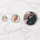 Aangepaste kersttafel Aangepaste foto Confetti (Achterkanten)