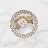 Aangepaste kersttafel Aangepaste foto Confetti (Kleine voorkant)