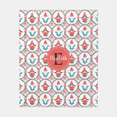 Aangepaste kersttas voor koeienkogels fleece deken (Voorkant)