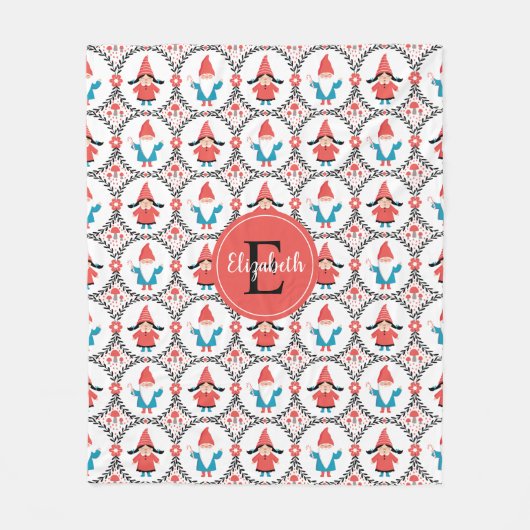 Aangepaste kersttas voor koeienkogels fleece deken (Voorkant)