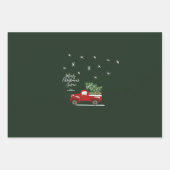 Aangepaste  kersttruckverdringing inpakpapier vel (Voorkant 3)