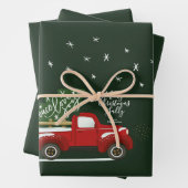 Aangepaste  kersttruckverdringing inpakpapier vel (In situ)