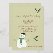 Aangepaste kerstuitnodiging kaart (Voorkant / Achterkant)