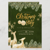 Aangepaste kerstuitnodigingen, kerstfeest kaart (Voorkant / Achterkant)
