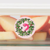 Aangepaste kerstvakantie Cheer Flamingos Labels (Aangebracht)