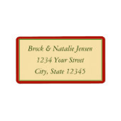 Aangepaste kerstvakantie envelop adreslabel etiket (Voorkant)