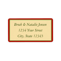 Aangepaste kerstvakantie envelop adreslabel