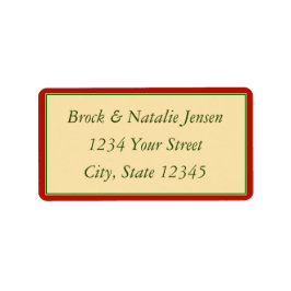 Aangepaste kerstvakantie envelop adreslabel etiket