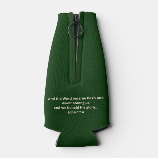 Aangepaste kerstvakantie flesjeskoeler (Achterkant)