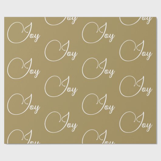 Aangepaste Kerstvakantie Groet Goud Kleur Joy Cadeaupapier (Vlak)