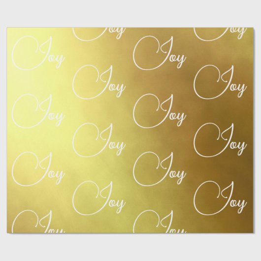 Aangepaste Kerstvakantie Groet Goud Kleur Joy Cadeaupapier (Vlak)