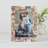 Aangepaste Kerstvakantie Groeten Patroon Vakantie Feestdagenkaart (Staand voorkant)