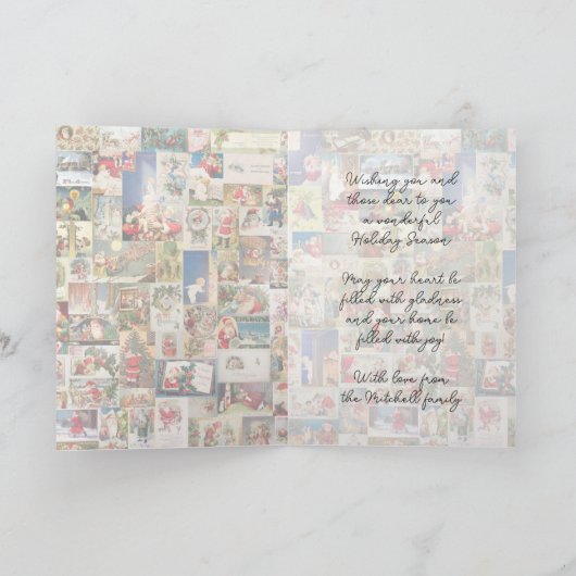 Aangepaste Kerstvakantie Groeten Patroon Vakantie Kaart (Binnen)