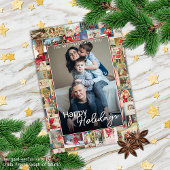 Aangepaste Kerstvakantie Groeten Patroon Vakantie Kaart