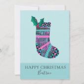 Aangepaste kerstvakantie-Kaart met kerstcadeau Feestdagenkaart (Voorkant)