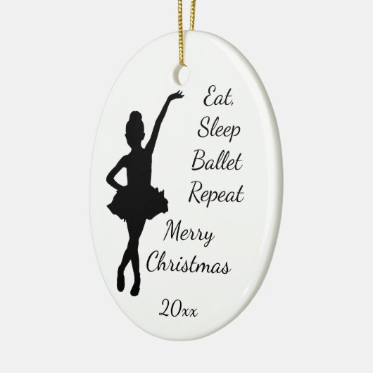 Aangepaste kerstvakantie met slaapstand keramisch ornament (Links)