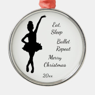 Aangepaste kerstvakantie met slaapstand metalen ornament