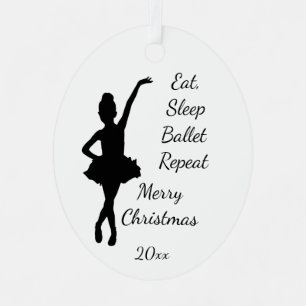 Aangepaste kerstvakantie met slaapstand metalen ornament