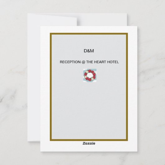 Aangepaste Kerstvakantie Trouw Uitnodiging (Achterkant)