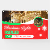 Aangepaste Kerstverlichtingsdecoraties Geïnstallee Spandoek (Horizontaal)