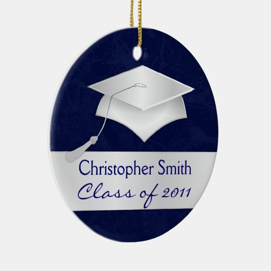 Aangepaste kerstversiering - Afstuderen cadeau Keramisch Ornament (Rechts)