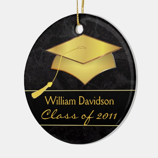 Aangepaste kerstversiering - Afstuderen cadeau Keramisch Ornament (Links)