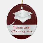 Aangepaste kerstversiering - Afstuderen cadeau Keramisch Ornament (Links)