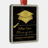 Aangepaste kerstversiering - Afstuderen cadeau Metalen Ornament (Rechts)