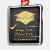 Aangepaste kerstversiering - Afstuderen cadeau Metalen Ornament (Links)