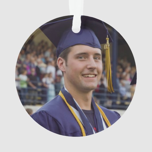 Aangepaste kerstversiering - Afstuderen fotocadeau Ornament (achterkant)