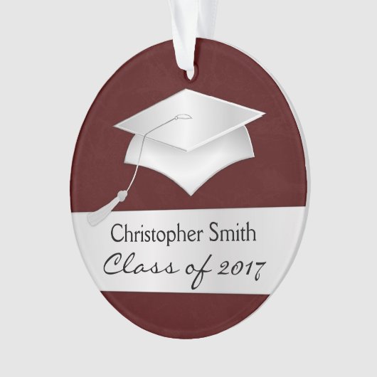 Aangepaste kerstversiering - Afstuderen fotocadeau Ornament (voorkant)