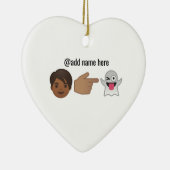 Aangepaste kerstversiering Emoji | Jij bent mijn B Keramisch Ornament (Rechts)