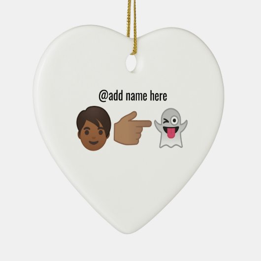 Aangepaste kerstversiering Emoji | Jij bent mijn B Keramisch Ornament (Rechts)