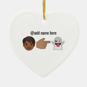 Aangepaste kerstversiering Emoji   Jij bent mijn B Keramisch Ornament
