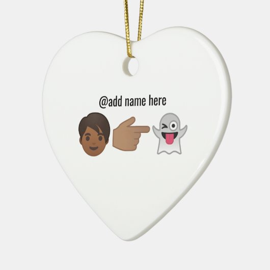 Aangepaste kerstversiering Emoji | Jij bent mijn B Keramisch Ornament (Links)