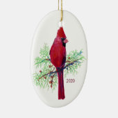 Aangepaste kerstversiering in kardinaal formaat keramisch ornament (Rechts)