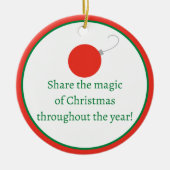 Aangepaste kerstversiering keramisch ornament (Voorkant)