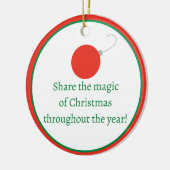 Aangepaste kerstversiering keramisch ornament (Links)