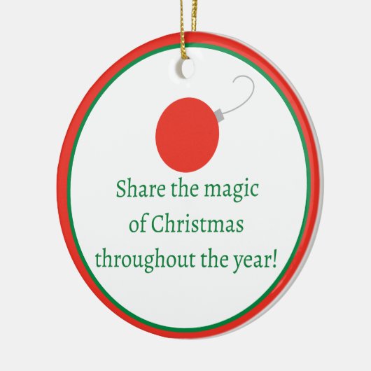 Aangepaste kerstversiering keramisch ornament (Links)