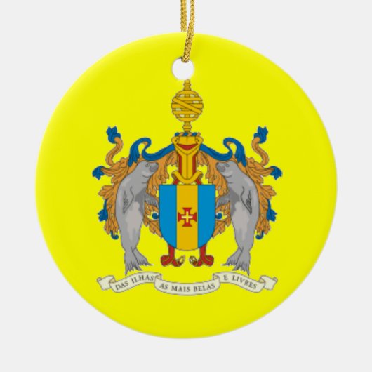 Aangepaste kerstversiering MADEIRA Keramisch Ornament (Voorkant)