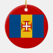 Aangepaste kerstversiering MADEIRA Keramisch Ornament (Achterkant)