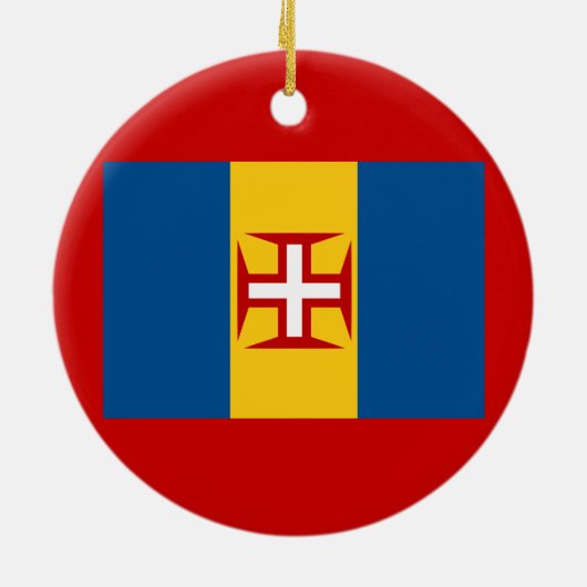 Aangepaste kerstversiering MADEIRA Keramisch Ornament (Achterkant)