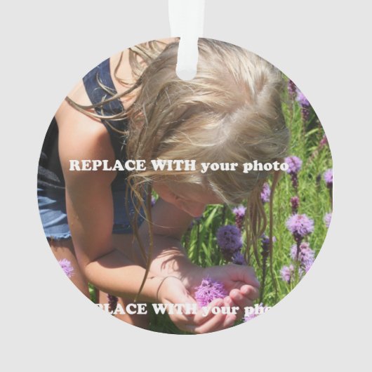 Aangepaste kerstversiering met balletfoto ornament (achterkant)