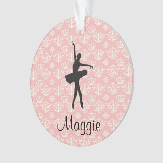 Aangepaste kerstversiering met balletfoto ornament (voorkant)