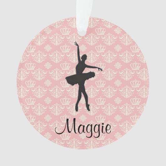 Aangepaste kerstversiering met balletfoto ornament (voorkant)