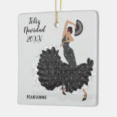 Aangepaste kerstversiering met Flamenco Keramisch Ornament (Links)