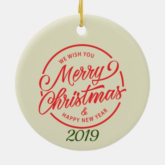 Aangepaste kerstversiering met fotofeestdag keramisch ornament (Achterkant)