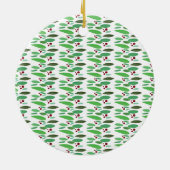 Aangepaste kerstversiering met foto's keramisch ornament (Achterkant)