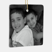 Aangepaste kerstversiering met foto's keramisch ornament (Rechts)