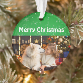 Aangepaste kerstversiering met foto's ornament